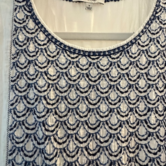 Madewell Embroidered Tasseled Short-Sleeved Top - Picture 4 of 4